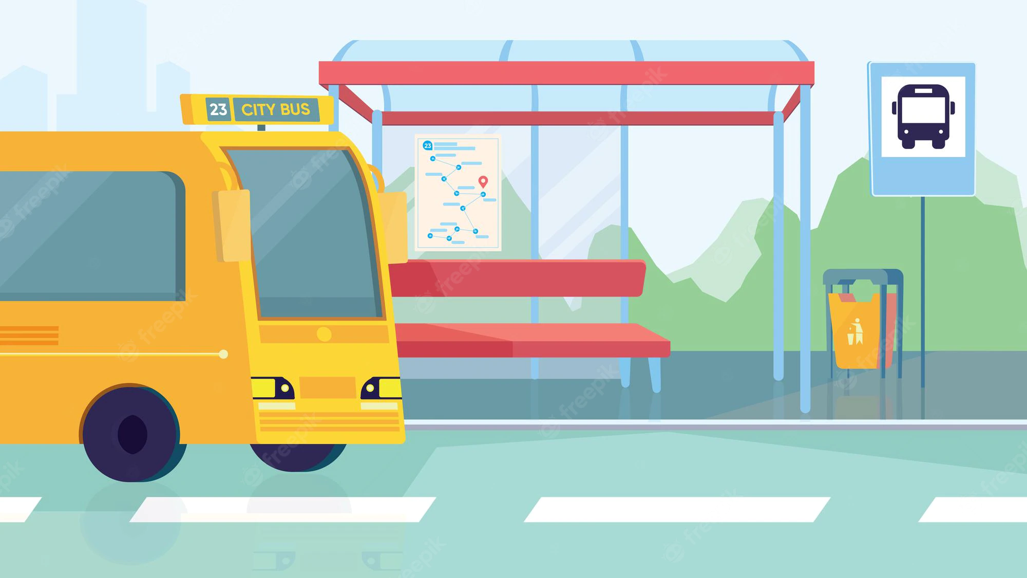 empty-bus-station-interior-banner-flat-cartoon-design-transport-stop-seats-yellow-city-bus-modern-public-urban-transportation-infrastructure-concept-vector-illustration-web-background_198565-1048